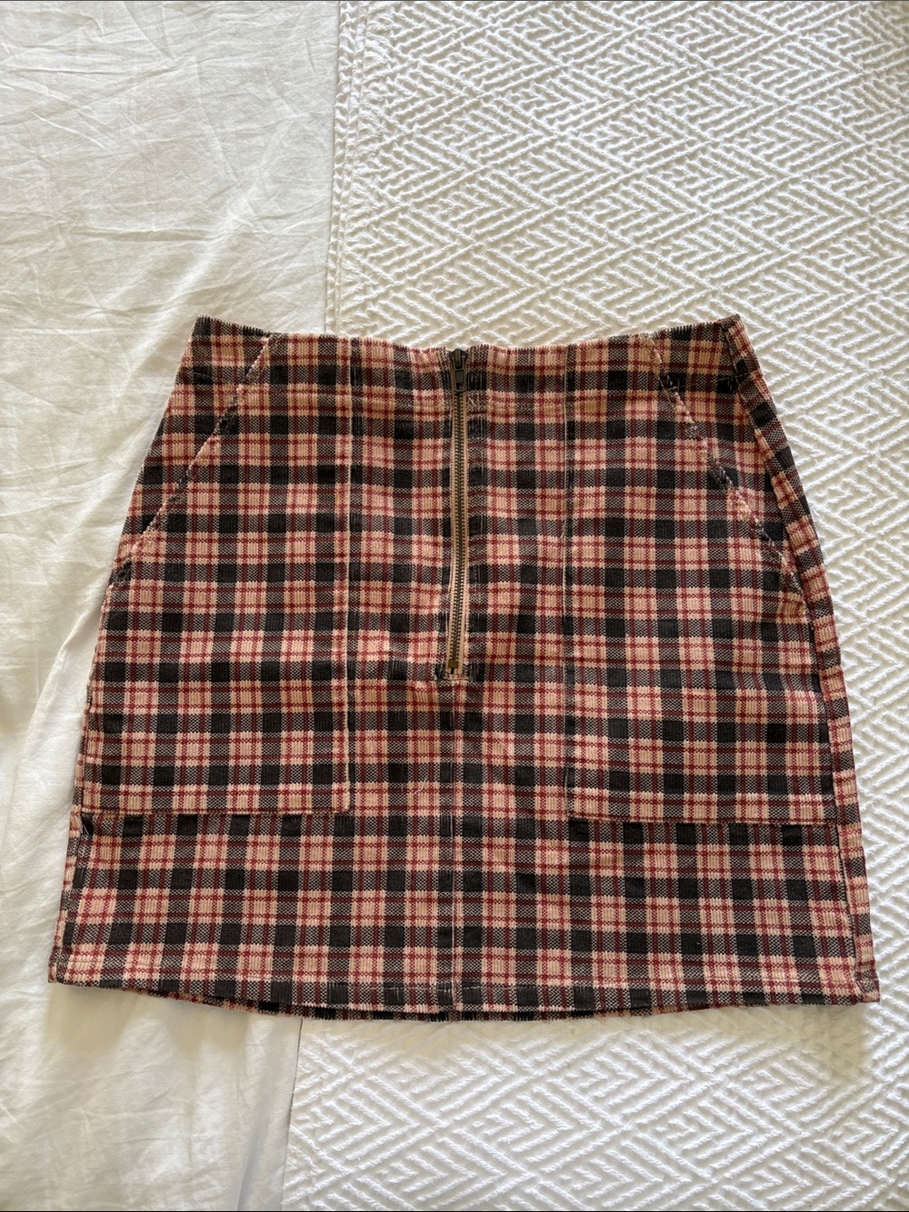 NWOT Wild Fable Plaid Corduroy Mini Skirt